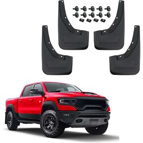 Mud Flaps Mud Guards Replacement for Dodge Ram 1500 TRX 2021-2024 Mudflaps Mud Splash Guards Front and Rear No Drilling Required 4PCS