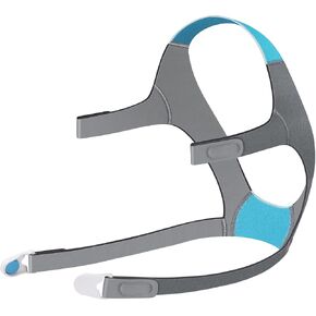 استبدال CPAP غطاء الرأس لـ AirFit/Airtouch F20 - حزام مريح ودائم مع مقاطع ، تصميم قابل للتعديل لأقنعة الوجه الكاملة (القياسية/الأزرق)