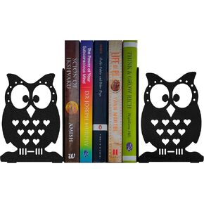 Book Metal Bookends,Decorative Bookends, Non Skid Book Ends, Book Stopper for Home/Office Decor/Shelves, Office Bookends, Library bookends, (7 Inch Tall)