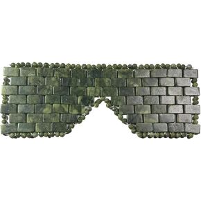 Jade Eye Mask, Facial Eyes Sleeping Mask Relief Eye Cover, Facial Cooling Mask with 100% Real Jade for Hot & Cold Therapy (Dark Green)