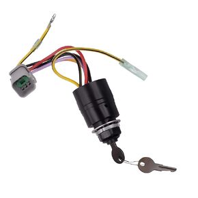 129572 Ignition Switch with Key Compatible with Tracker Boats,Ignition Switch with 2 Keys 3 Position 6 Wire Connectors