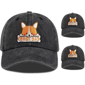هدايا Corgi لمحبي Corgi ، قبعة Corgi Dad للرجال ، قبعة الكلب المطرزة القابلة للتعديل لآباء عيد الميلاد.