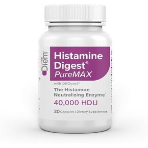 Omne Diem Histamine Digest PureMAX with DAO - Diamine Oxidase Supplement for Food Related Histamine Intolerance (30 Capsules)
