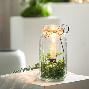 Zonon 2 PCS Mason Jar Candle Holder Insert Iron Taper Rustic Candle حامل S-Hook Farmhous
