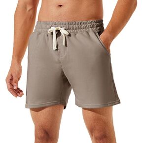 Nimenjoja Mens 5.5 "صالة شورتات القطن الرياضي الشورتات مريحة بيجاما مع جيوب عميقة لا سحاب in Kuwait