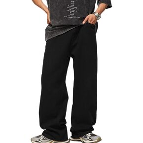 Y2k Baggy Jeans Mens Denim Jeans Wide Leg Pants Hip Hop Skater Jeans Oversized Vintage Streetwear