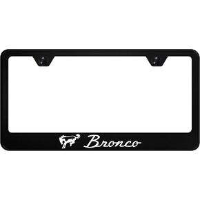 Au-TOMOTIVE GOLD, INC. Officially Licensed UV Print Logo on Black Polycarbonate License Plate Frame for Bronco