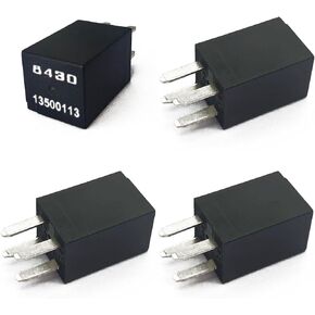 4 Packs 13500113 8430 Relay Compatible with GM, 4 Pin Relay, Replace 19116962 D1777C