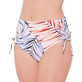 Christina Women’s Beige High Waist Swim Bottom with Side Ties Details, Tummy Tamer, and a Flattering Fit - Swim Essential