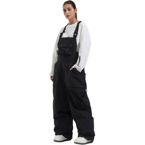 GSOU SNOW Ski Pants Women Snowboard Bibs Snow Overalls Super Baggy Waterproof Winproof Insulated Warm