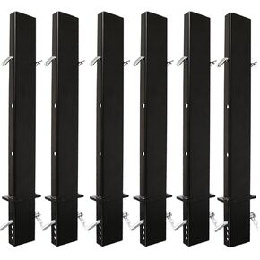 BoxerTool 4 Pack 30" Adjustable C Channel Pipe Stake for Flatbed Trailer Hauler – Made of Steel - 4 Pack