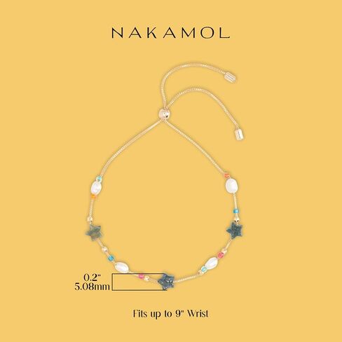 Bolo Bead Brass Station Bracelet -Fits up to 9" Wrist - Choice of Colors in Saudi Arabia