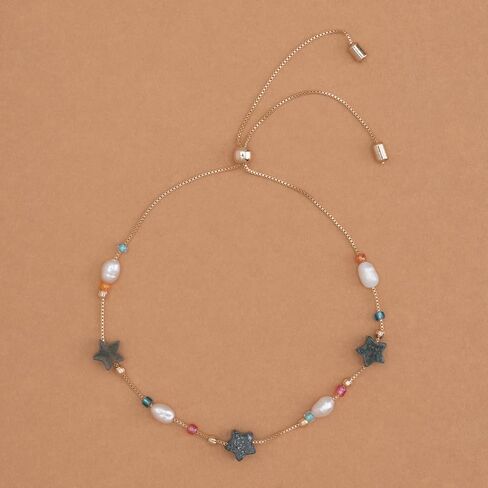 Bolo Bead Brass Station Bracelet -Fits up to 9" Wrist - Choice of Colors in Saudi Arabia