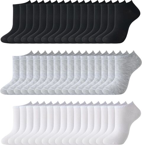 24 Pairs No-Show Socks with Arch Support Ankle Socks Lightweight & Breathable - Perfect for Daily Wear and Sports in Saudi Arabia
