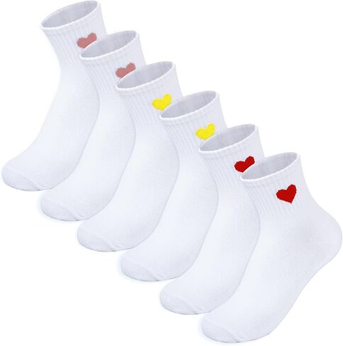 Choyaxo 3pairs Valentine Heart Coled Socks Conte Soft Noft Novelty Crew For Women Girls in Kuwait
