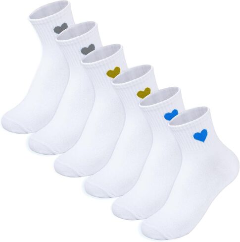 choyaxo 3Pairs Valentine Heart Ankle Socks Cute Soft Novelty Crew Socks for Women Girls in Saudi Arabia