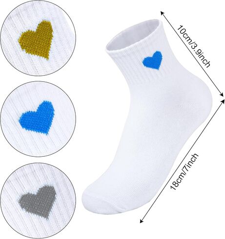 choyaxo 3Pairs Valentine Heart Ankle Socks Cute Soft Novelty Crew Socks for Women Girls in Saudi Arabia