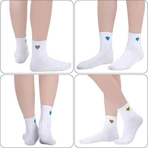 choyaxo 3Pairs Valentine Heart Ankle Socks Cute Soft Novelty Crew Socks for Women Girls in Saudi Arabia