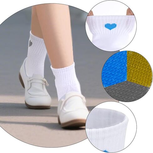 choyaxo 3Pairs Valentine Heart Ankle Socks Cute Soft Novelty Crew Socks for Women Girls in Saudi Arabia