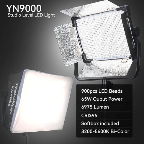 YONGNUO YN860 Pro LED Video Light/LED Studio Lamp with 3200k-5600k Adjustable Color Temperature for The SLR Cameras Camcorders, Like Canon Nikon Pentax Olympus Samsung Panasonic JVC etc. in Saudi Arabia