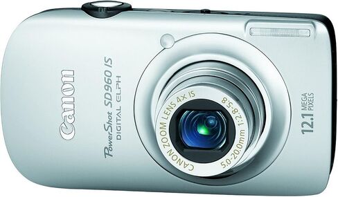 Canon PowerShot SD960IS 12.1 MP Digital Camera with 4x Wide Angle Optical Image Stabilized Zoom and 2.8-inch LCD (Silver) in Kuwait