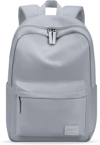HOMIEE Lightweight Casual Laptop Backpack Fits 15.6 Inch Computer, Water-Resistant Small Daypack Cute Unisex Bookbag for College Work Travel, Beige in Saudi Arabia