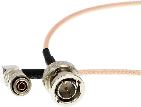 Uonecn Right Angle DIN 1.0/2.3 Mini BNC to RG179 Right Angle BNC Coaxial Cable Video Cable for Blackmagic HyperDeck Shuttle 75ohm in Kuwait