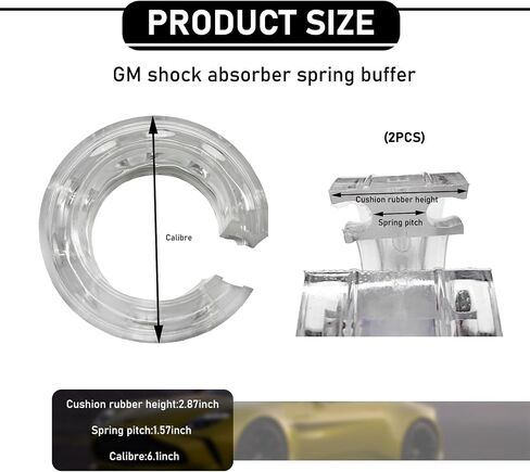 2 PCS Car Shock Absorber, Spring Bumper Rubber Auto Shock Buffer Power Cushion, Universal Automotive Suspension Shock Absorber A/B/C/D/E/F Type Spring Bumpers, Car Accessories (A Type) in Saudi Arabia