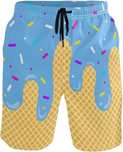 Men's Swim Trunks Quick Dry Swimming Shorts with Mesh Lining and Pocket Pink Christmas Santa Claus Swimsuit Trunks in Saudi Arabia