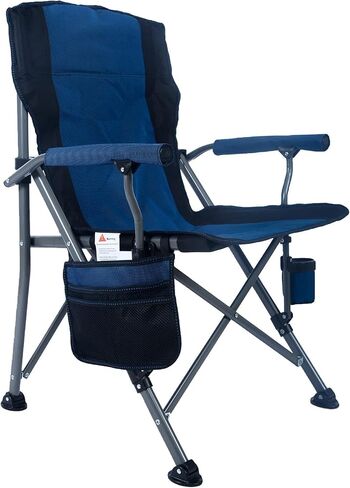 Lamberia Folding Camping Chair for Adults Heavy Duty 330 LBS Capacity Outdoor Camp Chair Thicken 600D Oxford Mesh Back Quad with Arm Rest Cup Holder and Portable Carrying Bag(Green) in Saudi Arabia