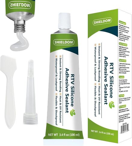 RTV Silicone لاصق السدادات 100 ٪ السدادات السيليكون سلك جميع الأغراض مقاومة للماء الالتصاق أقوى ، تقليص وكراك السد للسيارة ، المطبخ ، النافذة ، الحمام ، الباب (صاف ، 3.4 فلوريدا أوقية.) in Saudi Arabia