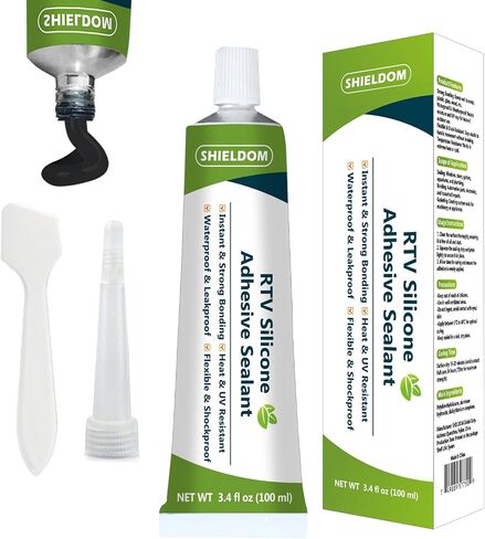 RTV Silicone لاصق السدادات 100 ٪ السدادات السيليكون سلك جميع الأغراض مقاومة للماء الالتصاق أقوى ، تقليص وكراك السد للسيارة ، المطبخ ، النافذة ، الحمام ، الباب (صاف ، 3.4 فلوريدا أوقية.) in Saudi Arabia