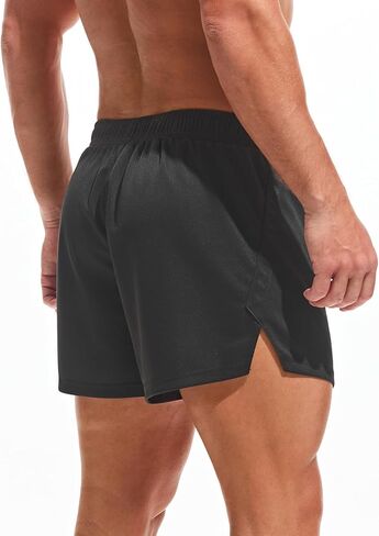 AMY COULEE Mens Mesh Athletic Shorts 3" Workout Gym Quick Dry Running Shorts with Drawstring in Kuwait