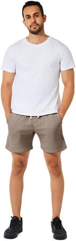 Nimenjoja Mens 5.5 "صالة شورتات القطن الرياضي الشورتات مريحة بيجاما مع جيوب عميقة لا سحاب in Kuwait