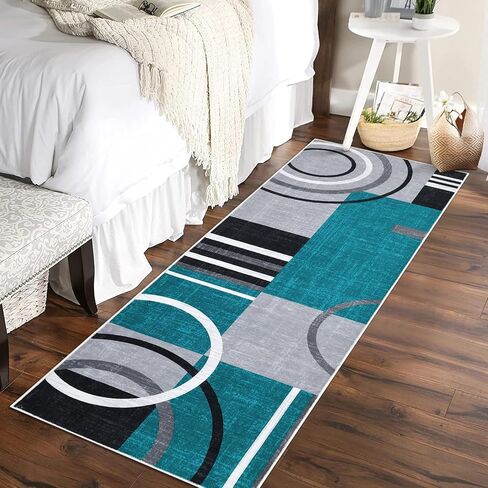 Runner Rug 2x6 منطقة هندسية حديثة سجادة الدوائر التجريدية المعاصرة سجادة السجادة in Kuwait