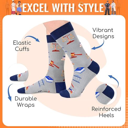 Zmart Fireman Pilot Gifts for Men - Real Estate Agent Gifts Women, Lawyer Librarian Rocks Chef Socks in Saudi Arabia