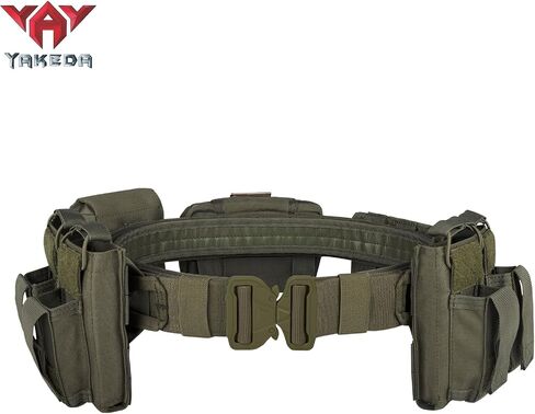YAKEDA Tactical Battle Belt Duty Belts Law Enforcement Police Utility Gun Belt With Pouches 7 in 1 in Kuwait