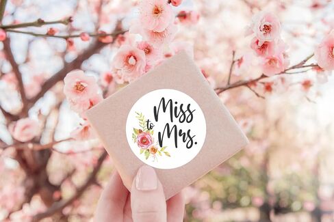 ملصقات دش الزفاف من Miss to Mrs - ملصقات هدايا لحفلات العزوبية - ملصقات دش الزفاف الربيعية - ملصقات هدايا الزفاف - مجموعة من 40 ملصقًا in Saudi Arabia