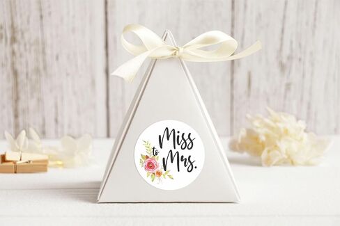 ملصقات دش الزفاف من Miss to Mrs - ملصقات هدايا لحفلات العزوبية - ملصقات دش الزفاف الربيعية - ملصقات هدايا الزفاف - مجموعة من 40 ملصقًا in Saudi Arabia