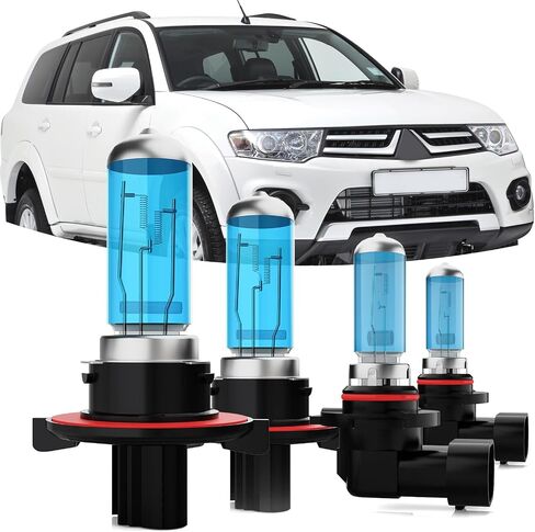 Headlights Fit for 2016-2019 Hyundai Tucson Halogen Headlight Bulbs,H7 High Beam + H7 Low Beam Headlight Bulbs Kit,Plug And Play,Pack of 4 (Hyundai Tucson 2016-2019 Headlamps) in Kuwait