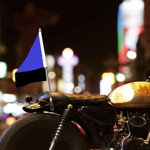 دراجة نارية سارية العلم ، Akozon Universal Motorcycle Proticicle Argage Rack Rack Mount Flag Pole القطب الأمتعة الفولاذ المقاوم للصدأ (Chrome) in Saudi Arabia