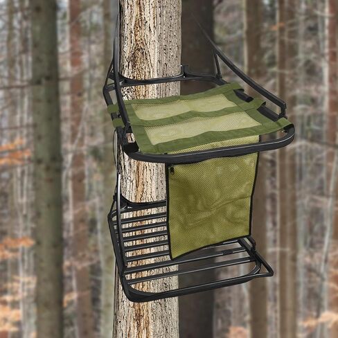Universal Tree Stand Seat Replacement with Pocket, 16 X 12Inch Lightweight Replacement Treestand Seat with Adjustable Strap Hunting Accessories Fits All Ladder Stand, Works On Climbing Treestands in Saudi Arabia