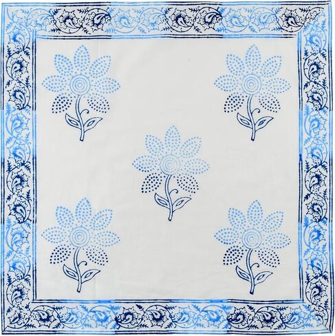 Set of 4-20x20 Inch Napkins, Hand Block Printed Napkins, Cotton Cloth Napkins, Eco Friendly Dinner Table Reusable Napkins, Wedding Party Décor Napkins, Kitchen Towel Valentine Gift for Her in Saudi Arabia