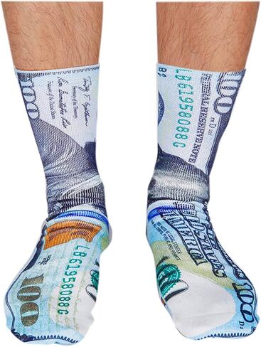 Zmart Funny 3D Print Socks - Novelty Dollar Socks for Men Women ، Homes Money in Kuwait