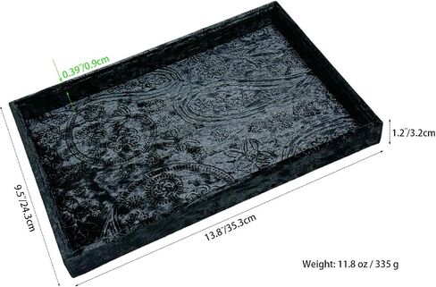 Luxury Jewelry Storage Tray,Noble Retail Goods Display Tray,Bedside Organizer for Remote Controller iPhone Eyeglasses.Original Design Flashing Special Velour.(Tabby Dark Coffee) in Kuwait