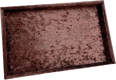Luxury Jewelry Storage Tray,Noble Retail Goods Display Tray,Bedside Organizer for Remote Controller iPhone Eyeglasses.Original Design Flashing Special Velour.(Tabby Dark Coffee) in Kuwait