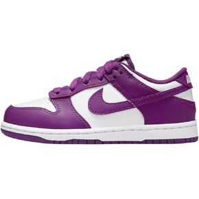 Nike Dunk Low Little Kids' Shoes (FB9108-110, White/White/Viotech) Size 11