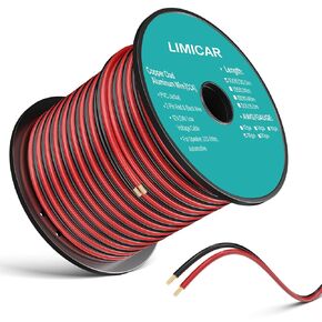 18 Gauge Wire 100FT, 2 Conductor Red & Black CCA Low Voltage Cable, Flexible PVC Electrical Wire for 12V/24V DC LED Strips, Speaker, Auto, Trailer