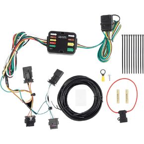 Dasbecan 4-Pin Trailer Wiring Harness Kit 118869 Compatible with 2017-2023 Tesla Model 3 2020-2023 Tesla Model Y Flat Trailer Connect Towing Hitch Wiring
