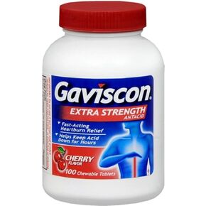 أجهزة Gaviscon أقراص إضافية للكرز 100 أقراص (حزمة من 4)